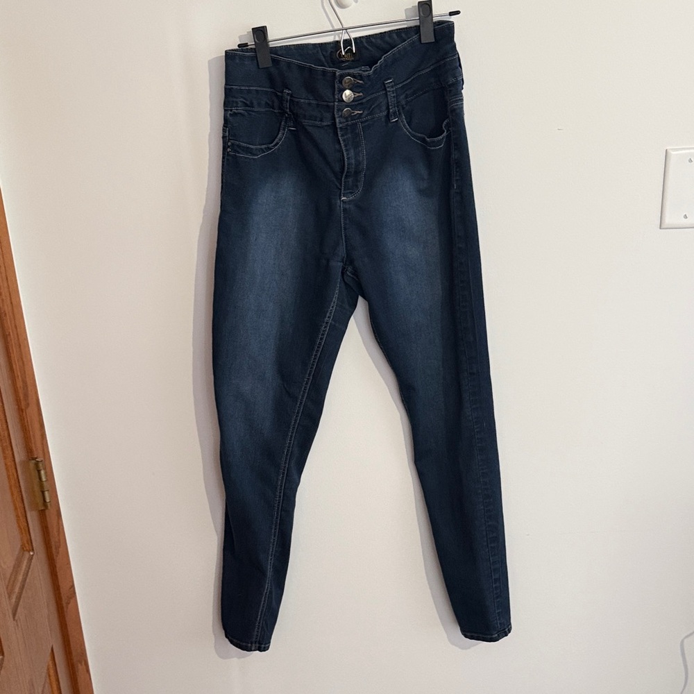 Women's High Rise Jeans - Deep Blue